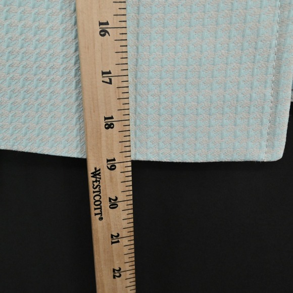 Monica Ricci Womens Textured Blazer Size 4 Light Green Peplum Hem Italy Chic‎ - Picture 4 of 15